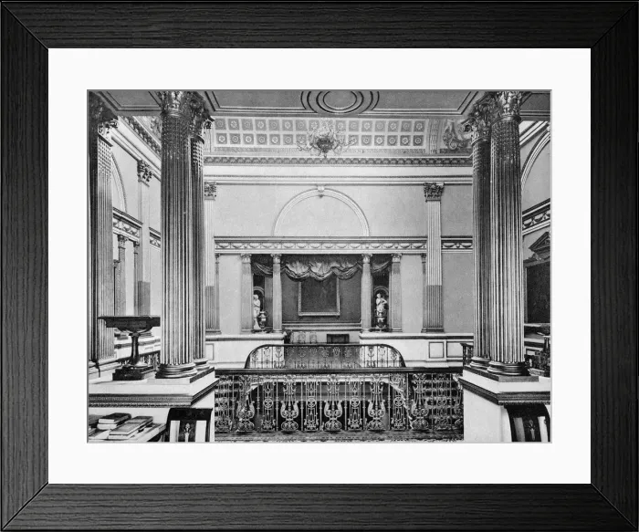 Framed Print : The grand staircase, Londonderry House, 1908. Artist: Bedford Lemere and Company Framed Print : The grand staircase, Londonderry House, 1908. Artist: Bedford Lemere and Company