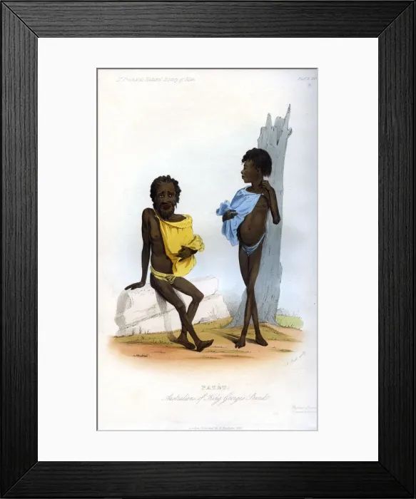 Framed Print : Patet, Australians of King Georges Sound, 1848. Artist: J Bull Framed Print : Patet, Australians of King Georges Sound, 1848. Artist: J Bull