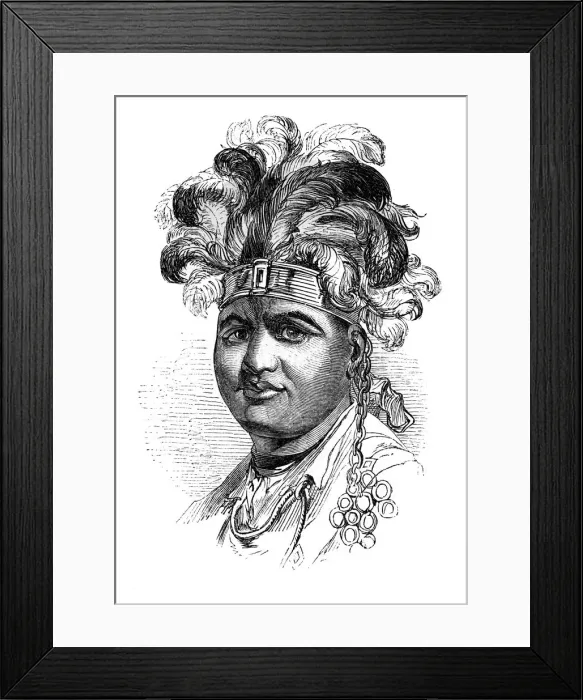 Framed Print : Thayendaneega, a Mohawk chief, 1848 Framed Print : Thayendaneega, a Mohawk chief, 1848