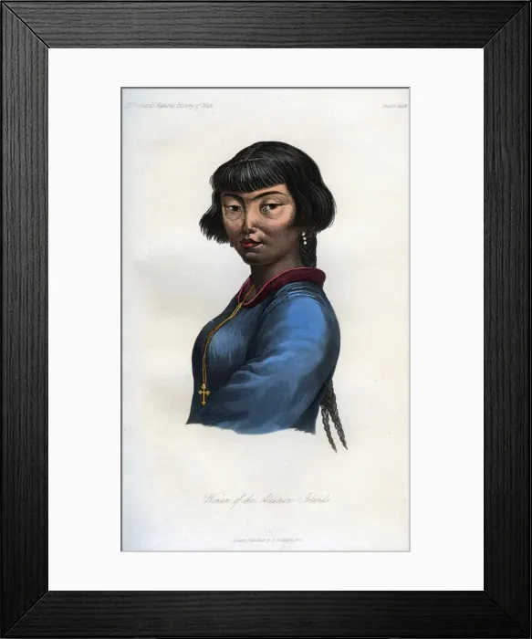 Framed Print : Woman of the Aleutian Islands, 1848 Framed Print : Woman of the Aleutian Islands, 1848