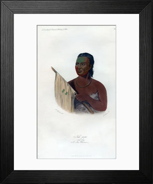 Framed Print : Nah-Pope (The Soup), A Sac Warrior, 1848. Artist: Harris Framed Print : Nah-Pope (The Soup), A Sac Warrior, 1848. Artist: Harris