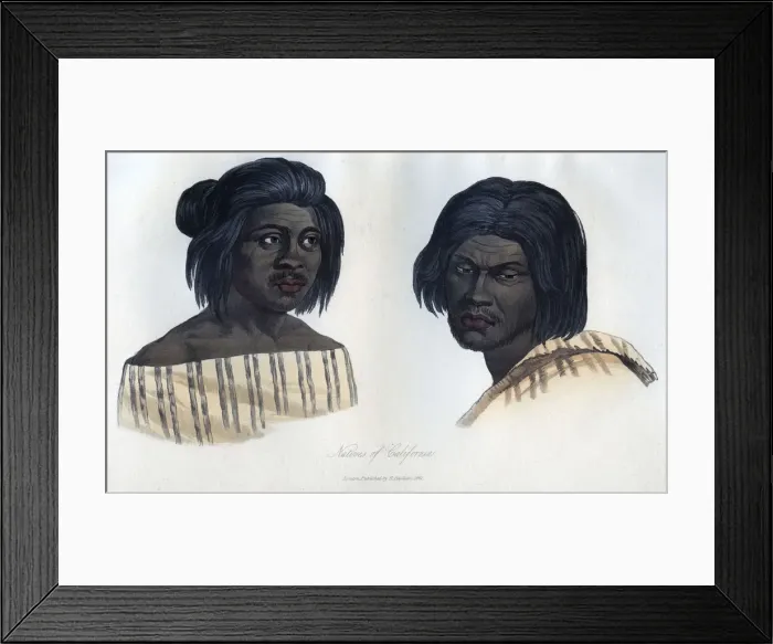 Framed Print : Natives of California, 1848 Framed Print : Natives of California, 1848
