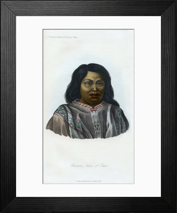 Framed Print : Araucano, Native of Chili, 1848 Framed Print : Araucano, Native of Chili, 1848