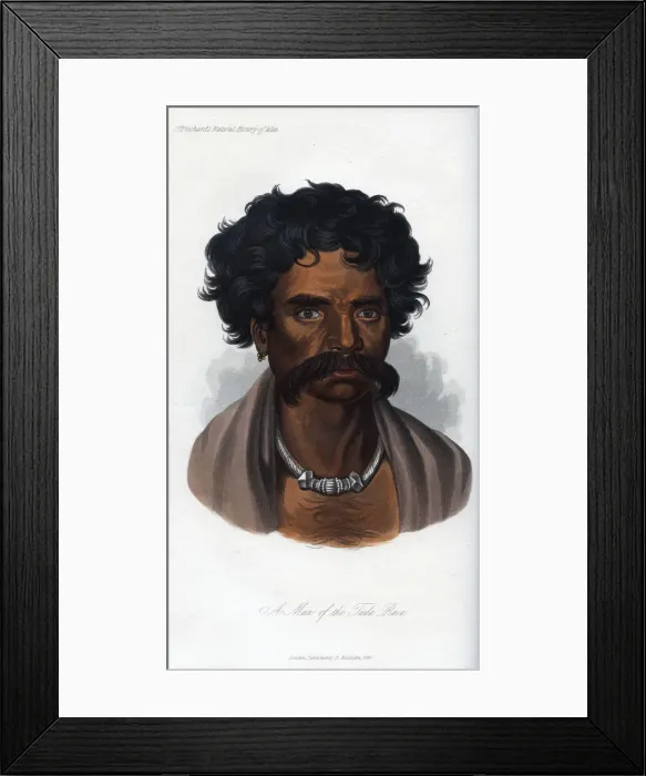 Framed Print : A Man of the Tuda Race, 1848 Framed Print : A Man of the Tuda Race, 1848