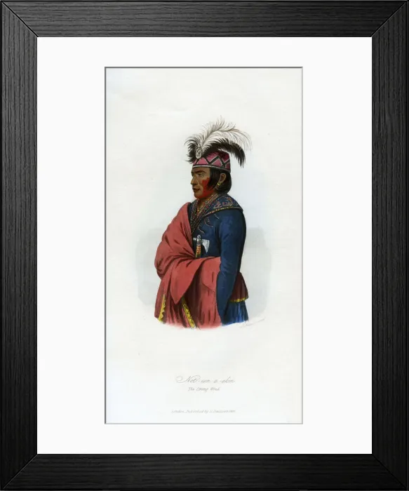 Framed Print : Not-een-a-akm, The Strong Wind, the interpreter, 1848. Artist: Harris Framed Print : Not-een-a-akm, The Strong Wind, the interpreter, 1848. Artist: Harris