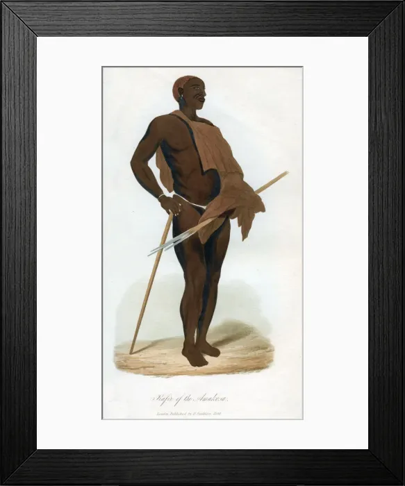 Framed Print : Kafir of the Amakosa, 1848 Framed Print : Kafir of the Amakosa, 1848