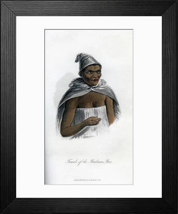 Framed Print : Female of the Bushman Race, 1848 Framed Print : Female of the Bushman Race, 1848