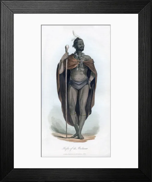 Framed Print : Kafir of the Bechuana, 1848 Framed Print : Kafir of the Bechuana, 1848