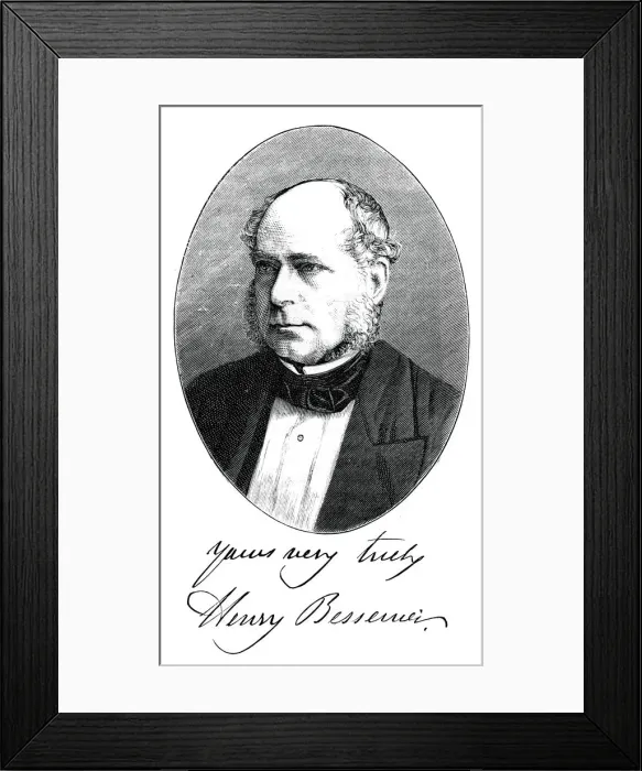 Framed Print : Sir Henry Bessemer, English engineer, c1880 Framed Print : Sir Henry Bessemer, English engineer, c1880