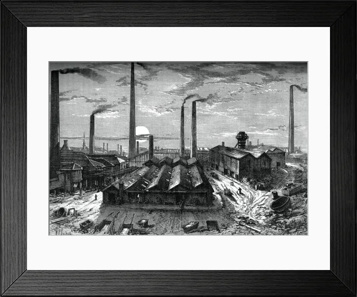 Framed Print : The St Rollox chemical works, Glasgow, c1880 Framed Print : The St Rollox chemical works, Glasgow, c1880