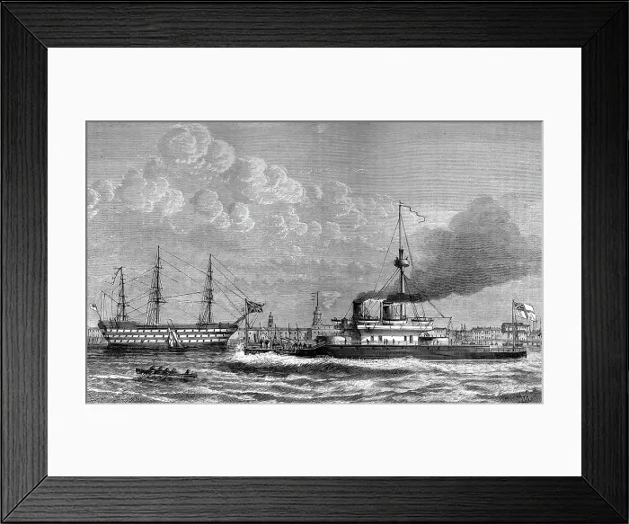 Framed Print : Nelsons Victory, 1800, and the Devastation, 1875, (c1880). Artist: HE Jozer
