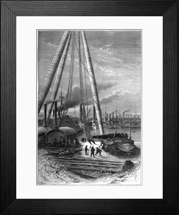 Framed Print : Repairing basin, Portsmouth Dockyard, c1880. Artist: CJB Framed Print : Repairing basin, Portsmouth Dockyard, c1880. Artist: CJB