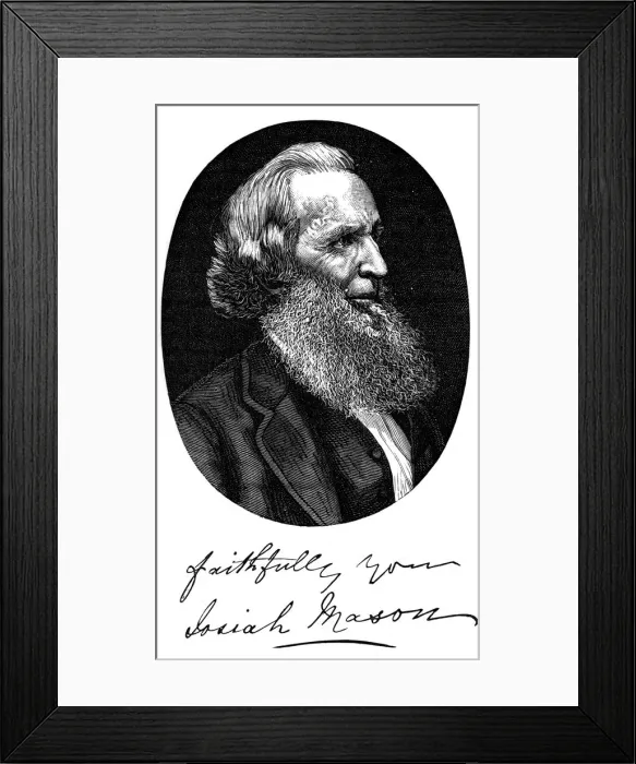 Framed Print : Sir Josiah Mason, English pen-manufacturer, c1880 Framed Print : Sir Josiah Mason, English pen-manufacturer, c1880