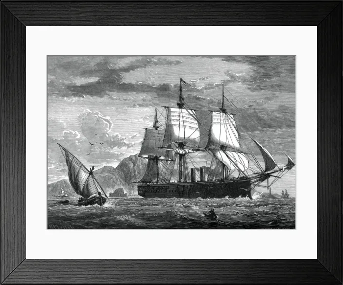 Framed Print : H M swift cruiser Inconstant, c1880. Artist: WC Watmough
