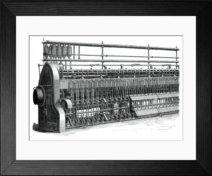 Framed Print : Bobbin and fly frame, c1880 Framed Print : Bobbin and fly frame, c1880