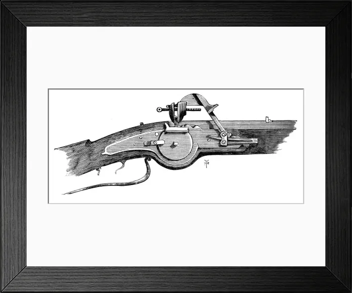 Framed Print : Wheel lock mechanism, from the Tower of London, c17th century, (c1880) Framed Print : Wheel lock mechanism, from the Tower of London, c17th century, (c1880)