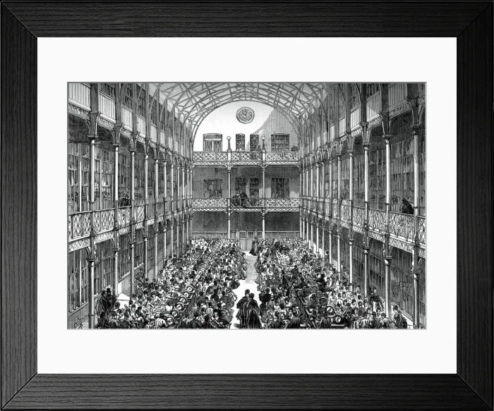 Framed Print : Central hall of the Royal Army Clothing Depot, Pimlico, c1880 Framed Print : Central hall of the Royal Army Clothing Depot, Pimlico, c1880