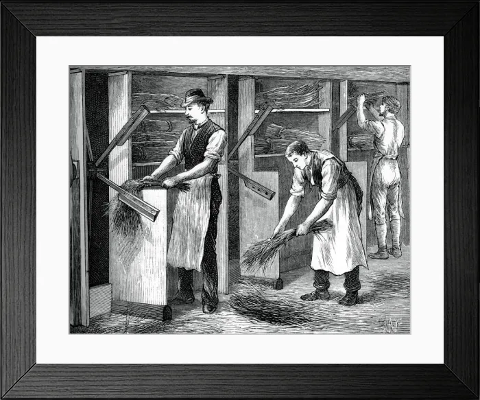 Framed Print : Scutching mill, c1880 Framed Print : Scutching mill, c1880