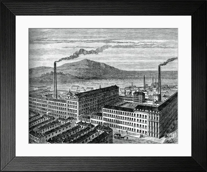 Framed Print : York Street Mill, Belfast, c1880. Artist: J Kirchner Framed Print : York Street Mill, Belfast, c1880. Artist: J Kirchner