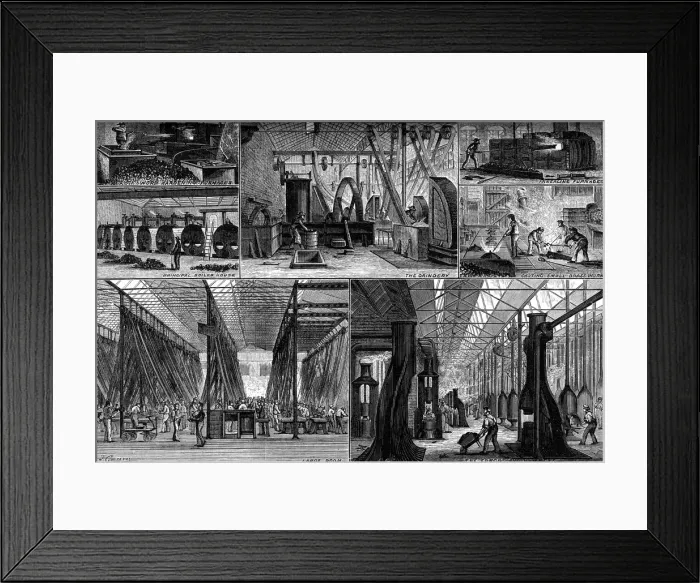 Framed Print : Views in the Royal Small Arms Factory, Enfield, c1880 Framed Print : Views in the Royal Small Arms Factory, Enfield, c1880