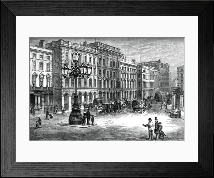 Framed Print : Portland Street, Manchester, c1880. Artist: Butterworth and Heath Framed Print : Portland Street, Manchester, c1880. Artist: Butterworth and Heath