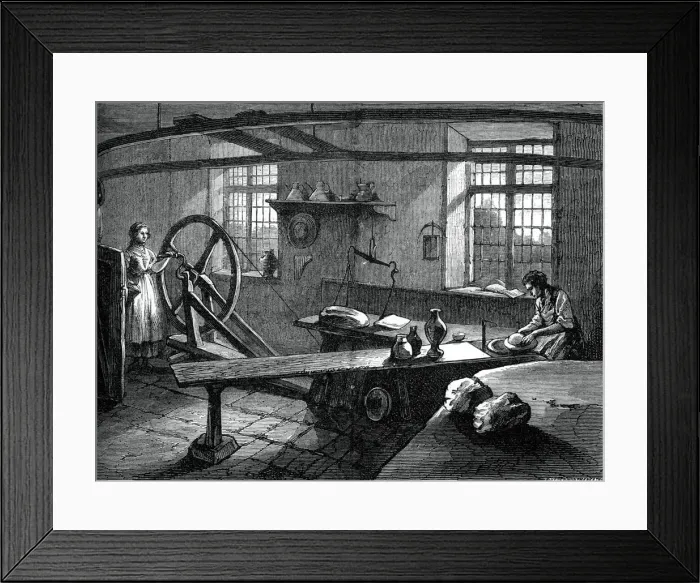 Framed Print : Wedgwood at work, (c1880). Artist: Butterworth and Heath Framed Print : Wedgwood at work, (c1880). Artist: Butterworth and Heath
