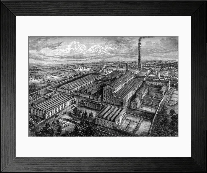 Framed Print : Camperdown linen works, Dundee, c1880 Framed Print : Camperdown linen works, Dundee, c1880