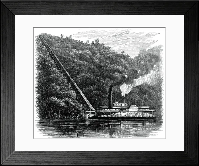 Framed Print : A cotton chute, United States, c1880