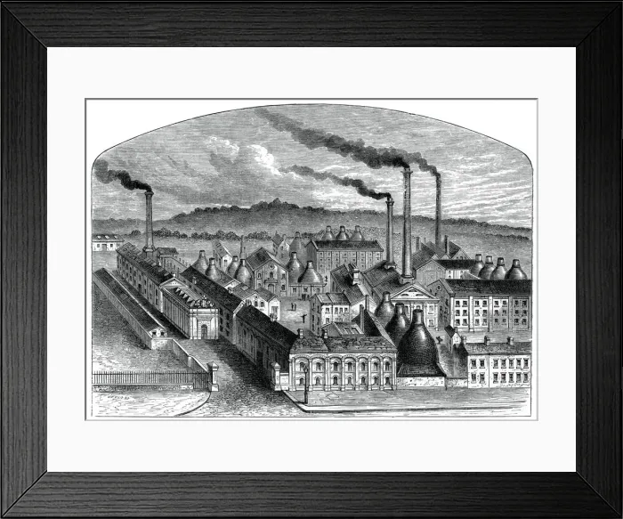 Framed Print : The Worcester Royal Porcelain Works, c1880