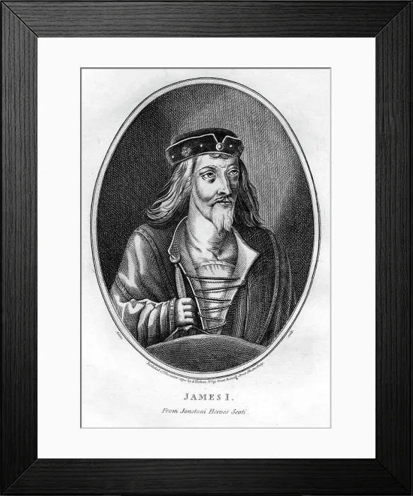 Framed Print : James I of Scotland, (1794). Artist: Adam Framed Print : James I of Scotland, (1794). Artist: Adam