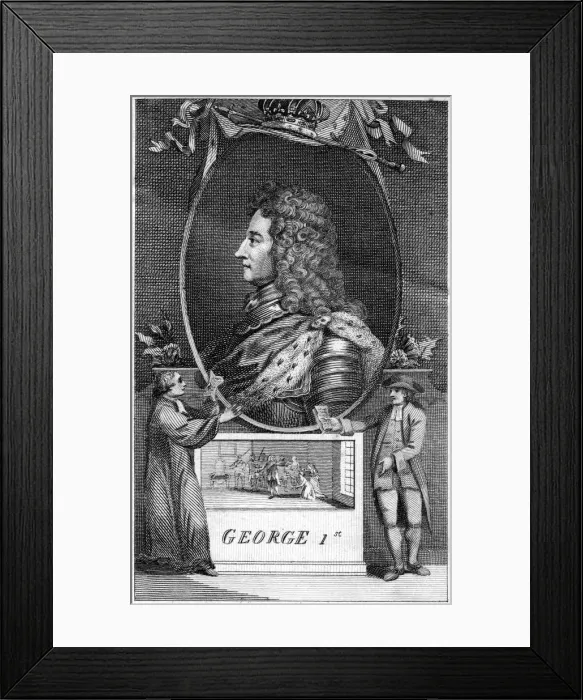 Framed Print : George I of Great Britain. Artist:s Springsgoth Framed Print : George I of Great Britain. Artist:s Springsgoth