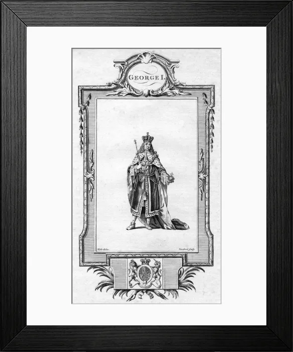 Framed Print : George I of Great Britain. Artist: Vandroit Framed Print : George I of Great Britain. Artist: Vandroit