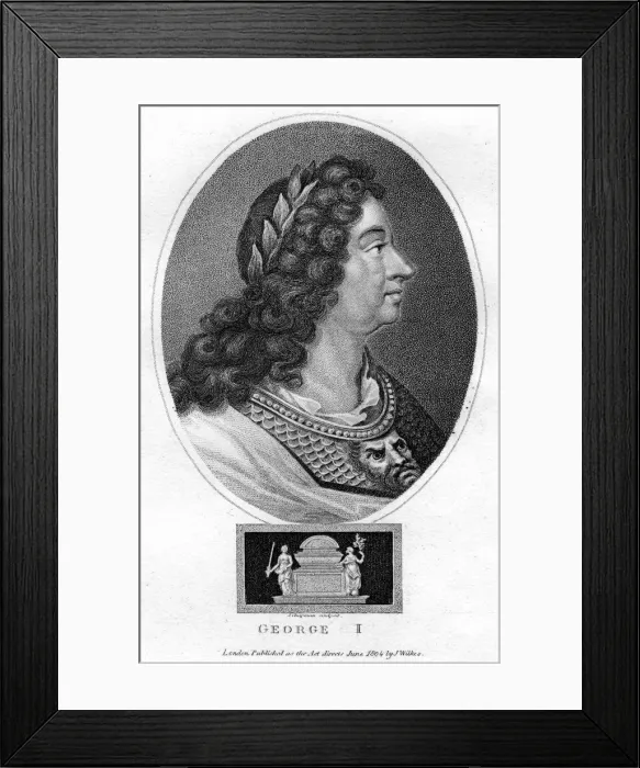 Framed Print : George I of Great Britain, (1804). Artist: J Chapman Framed Print : George I of Great Britain, (1804). Artist: J Chapman