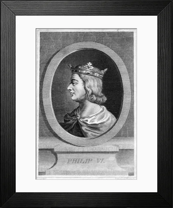 Framed Print : Philip VI of France. Artist: P Thomson Framed Print : Philip VI of France. Artist: P Thomson