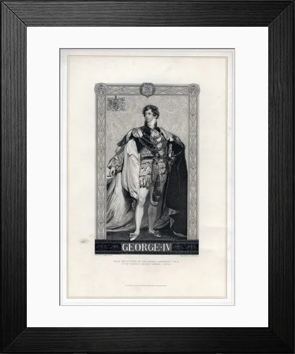 Framed Print : George IV, King of the United Kingdom and Hanover, early 19th century. Artist: Krausse Framed Print : George IV, King of the United Kingdom and Hanover, early 19th century. Artist: Krausse