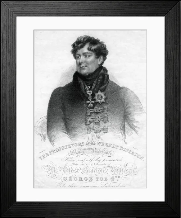Framed Print : George IV, King of the United Kingdom and Hanover, 19th century. Artist: W Holl Framed Print : George IV, King of the United Kingdom and Hanover, 19th century. Artist: W Holl