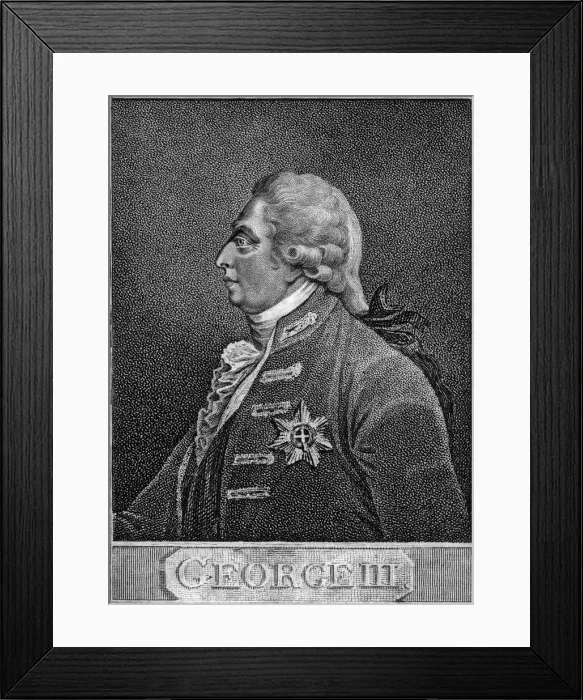 Framed Print : George III of the United Kingdom. Artist: J Chapman Framed Print : George III of the United Kingdom. Artist: J Chapman