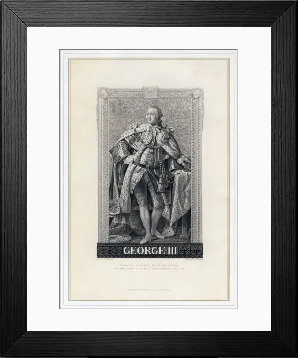 Framed Print : George III of the United Kingdom, (19th century). Artist: W Ridgway Framed Print : George III of the United Kingdom, (19th century). Artist: W Ridgway