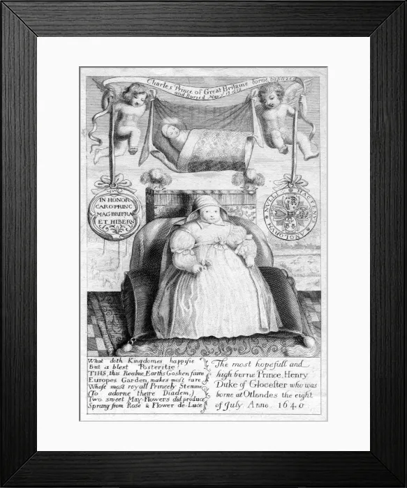 Framed Print : Prince Charles and Prince Henry, sons of King Charles I, 17th century, (1802) Framed Print : Prince Charles and Prince Henry, sons of King Charles I, 17th century, (1802)