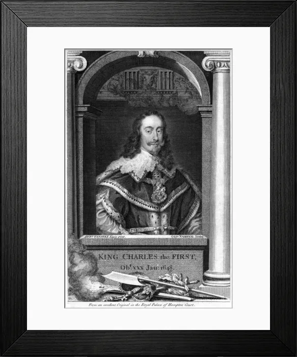 Framed Print : Charles I of England. Artist: George Vertue Framed Print : Charles I of England. Artist: George Vertue
