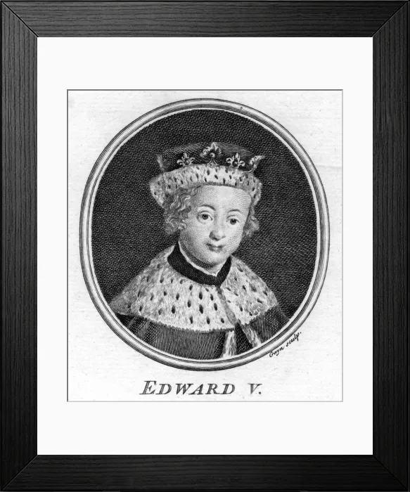 Framed Print : King Edward V of England, (1470-1483). Artist: Gwyn Framed Print : King Edward V of England, (1470-1483). Artist: Gwyn