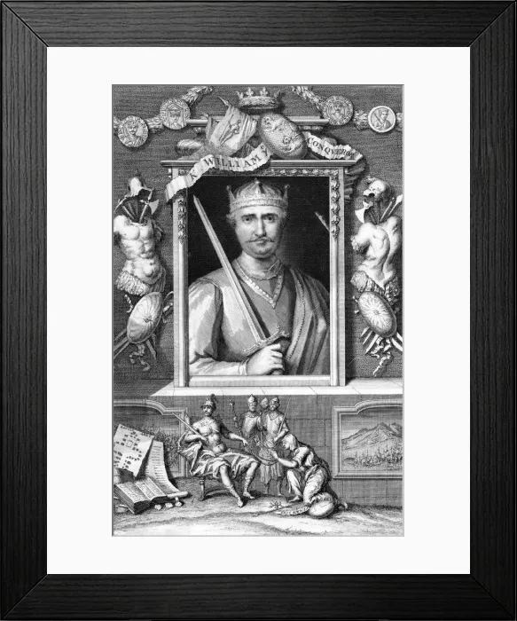 Framed Print : William the Conqueror. Artist: George Vertue Framed Print : William the Conqueror. Artist: George Vertue