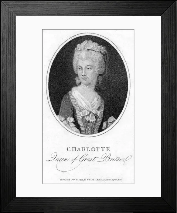Framed Print : Queen Charlotte, queen consort of George III, (1792) Framed Print : Queen Charlotte, queen consort of George III, (1792)