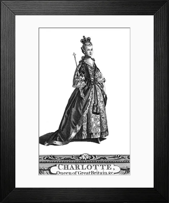Framed Print : Queen Charlotte, queen consort of George III of the United Kingdom Framed Print : Queen Charlotte, queen consort of George III of the United Kingdom