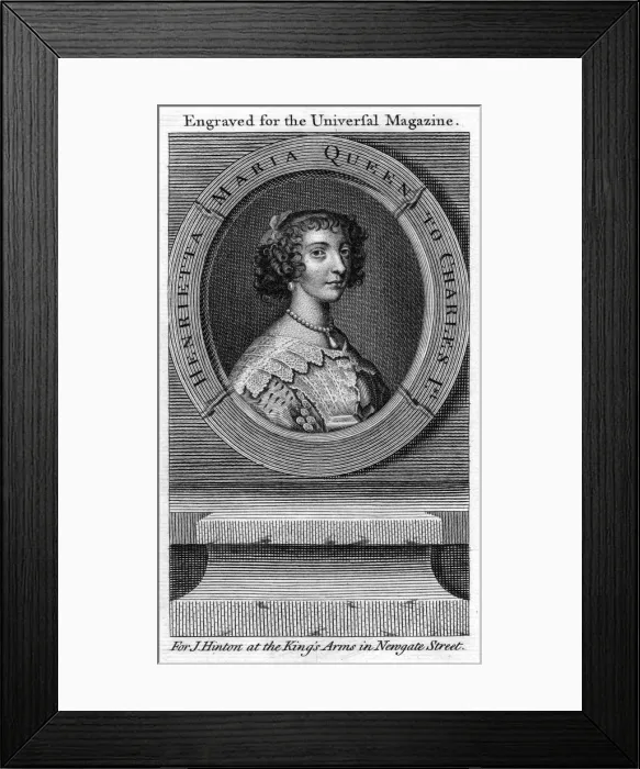 Framed Print : Queen Henrietta Maria, queen consort of Charles I Framed Print : Queen Henrietta Maria, queen consort of Charles I