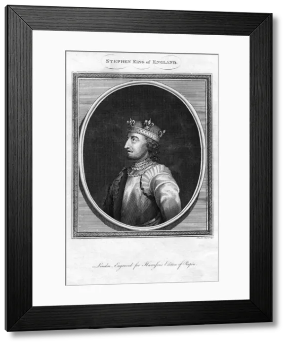 Framed Print : Stephen of England, (1788). Artist: I Taylor Framed Print : Stephen of England, (1788). Artist: I Taylor