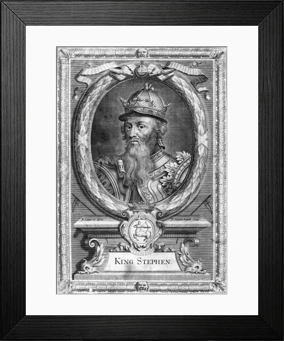Framed Print : Stephen of England, (17th century). Artist: P Vanderbanck Framed Print : Stephen of England, (17th century). Artist: P Vanderbanck