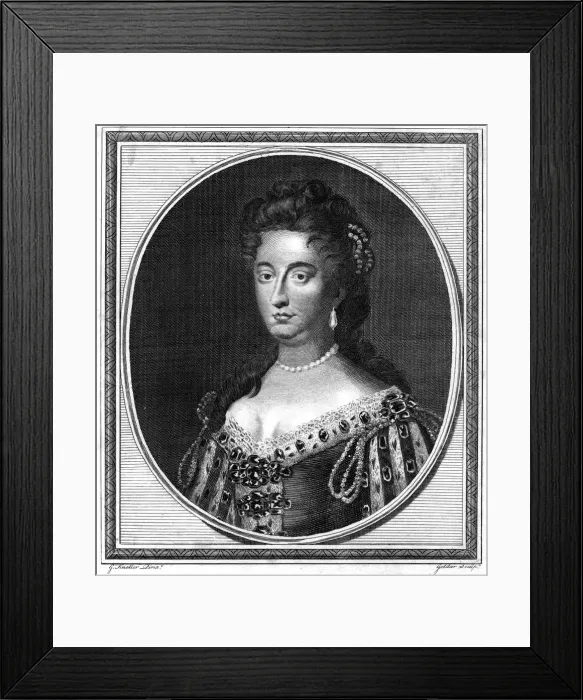 Framed Print : Queen Mary II. Artist: John Goldar Framed Print : Queen Mary II. Artist: John Goldar