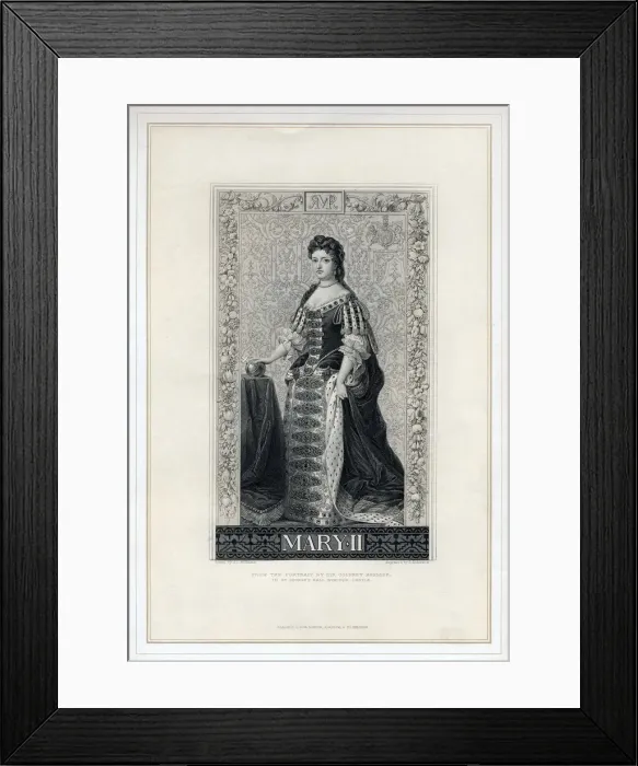 Framed Print : Queen Mary II. Artist: R Anderson Framed Print : Queen Mary II. Artist: R Anderson