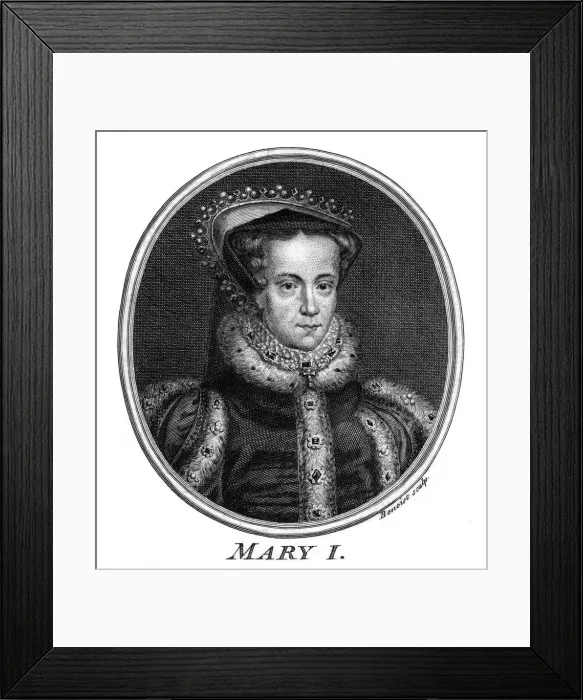 Framed Print : Queen Mary I of England. Artist: Benoist Framed Print : Queen Mary I of England. Artist: Benoist